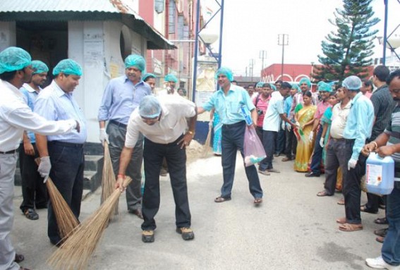 Cleanliness programme observed in West Tripura District Administration Cleanliness programme observed in West Tripura District Administration